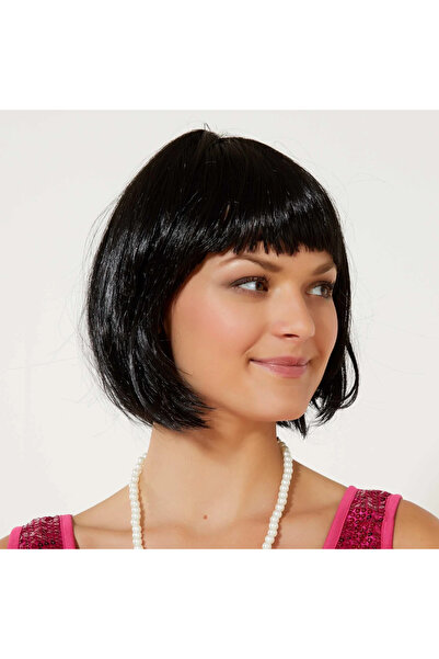 magicool Black Color Party Wig Blunt Hair