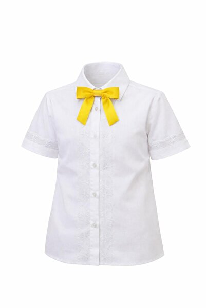 Kuraff Giyim Girls' Special Day Shirt with Ruffle Detail on the Front