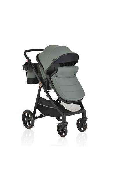 Moni Tokyo Green 2 в 1 бебешка количка 0-4 години с обръщаема алуминиева рамк...