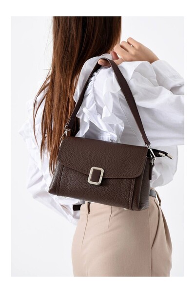 Çanta Sepetim Multi-Compartment Lock Detailed Shoulder and Crossbody Bag