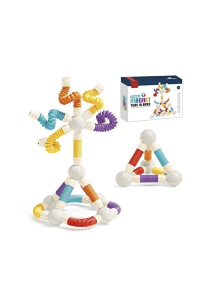 OEM Set de construire magnetic FunBlast – bastonașe flexibile + bile magnetice