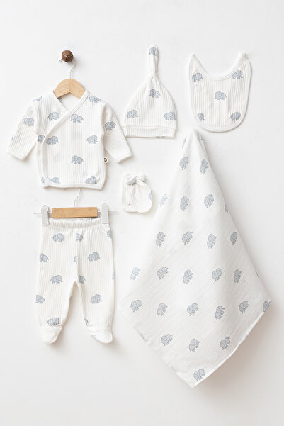 yukobaby bebeğiniz için en doğalı Bebek Minik Fil %100 Pamuk 6'lı Çift Kat Mü...