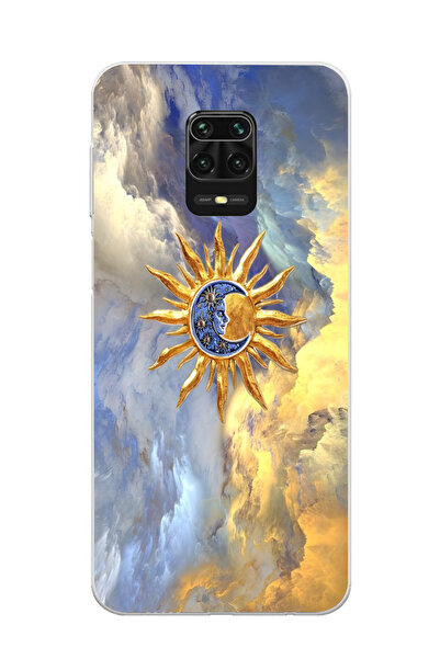 moonset Redmi Note 9 Pro Uyumlu Baskılı Yumuşak Silikon Şeffaf Telefon Kılıfı