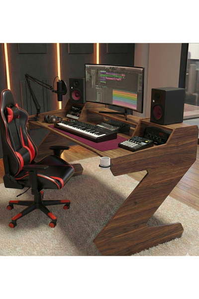 Michael Brean Özel Tasarım DJ Ve Stüdyo Masası 150 cm Bardaklık Ve Kulaklık T...