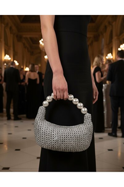 Doğadan Handmade İncili Gece Çantası