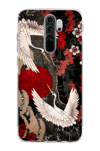 moonset Redmi Note 8 Pro Uyumlu Baskılı Yumuşak Silikon Şeffaf Telefon Kılıfı