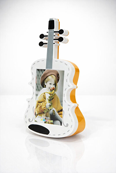 Angelphoto إطار صور برتقالي على شكل جيتار مخفي للتصوير الفوتوغرافي مقاس 10X15...