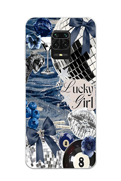 moonset Redmi Note 9 Pro Uyumlu Baskılı Yumuşak Silikon Şeffaf Telefon Kılıfı