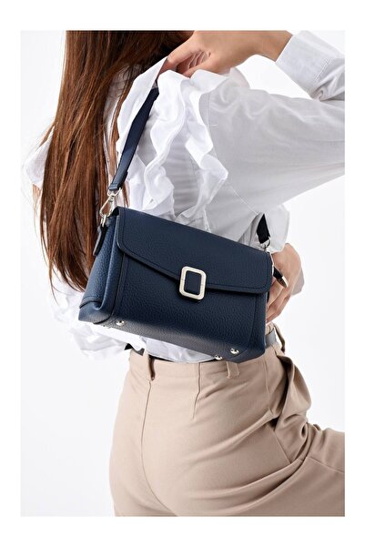 Çanta Sepetim Multi-Compartment Lock Detailed Shoulder and Crossbody Bag