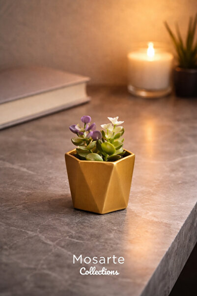 Mosarte Prizma Köşeli Dekoratif Obje / Saksı – Modern Minimal Tasarım