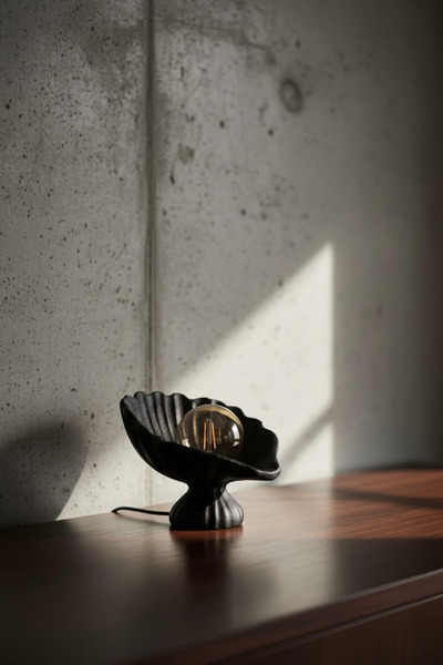 Trezon Dekoratif Modern Masa Lambası, İstiridye Tasarım Gece Lambası, Minimal...