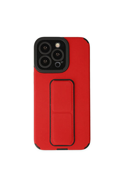 eco port iPhone 13 Pro Max Case Mega Silicone with Stand - Red