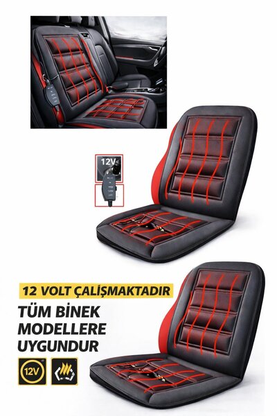STİLİX GARAGE Isıtmalı Oto Koltuk Minderi – Ayarlanabilir Sıcaklık – Tüm Bine...