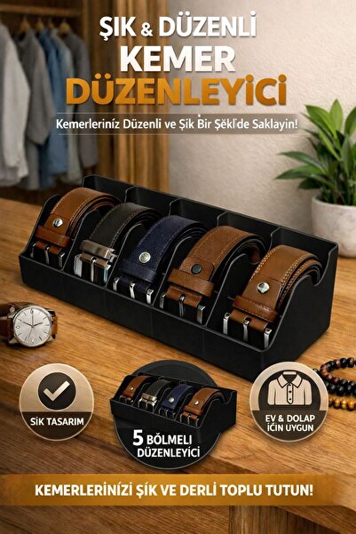 Redmina 5 Bölmeli Kemer Çorap Takı Makyaj Organizeri
