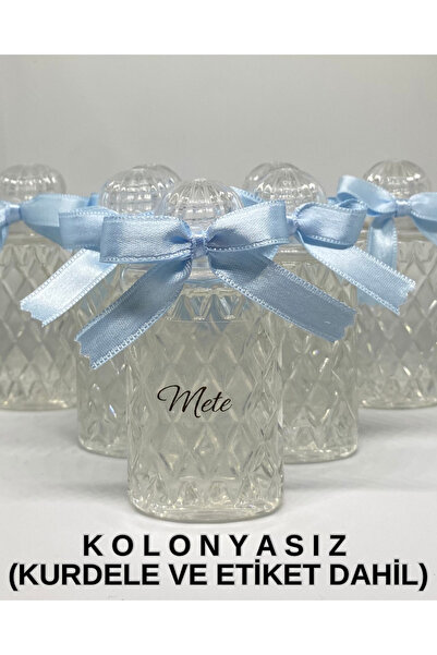 Pearl Star (40 ADET) Mavi Kurdele Süslemeli-Etiketli Baklava Mika Plastik Boş...
