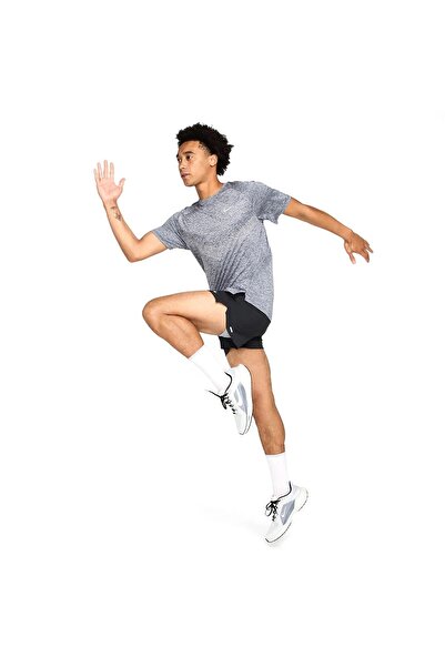 Nike Dri-Fit Adv Stride Running Short-Sleeve Gray Sports Running T-Shirt - Hv...