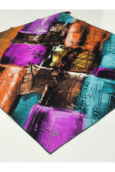 PİRAMİT Sarar Interview Tivil Silk Scarf 10004-4