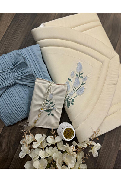 Gerenic طقم صلاة فاخر يتضمن سجادة صلاة، وشرشف صلاة، وحافظة مصحف