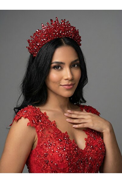 Magic Tiara Gösterişli Taşlı Prenses Tacı – Kına ve Nişan Geceleri İçin