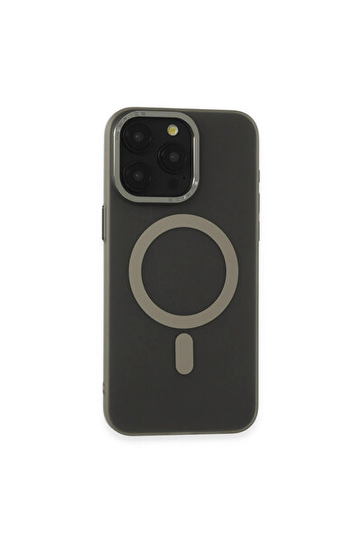 eco port حافظة آيفون 15 برو من لودوس مغناطيس سيف غير لامعة - رمادي تيتانيوم