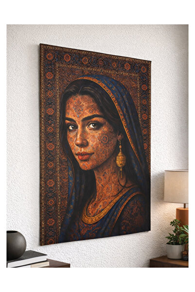 Weblonya Çizim Baskı Halı Kız Desenli Halı 120 cm x 180 cm 5900