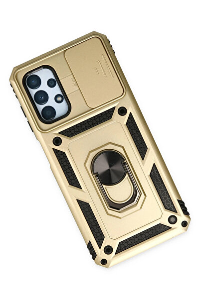 Epilons حافظة هاتف جالاكسي A13 4G من السيليكون مع حلقة عدسة بارس - ذهبي