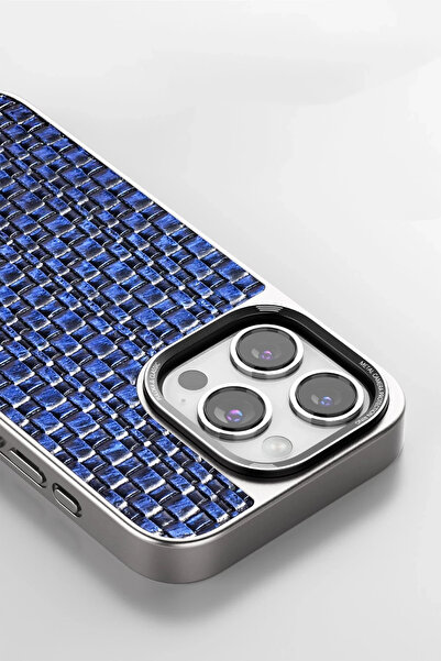 Najmaddin غطاء ماركة فينكو لآيفون 15 برو - أزرق داكن