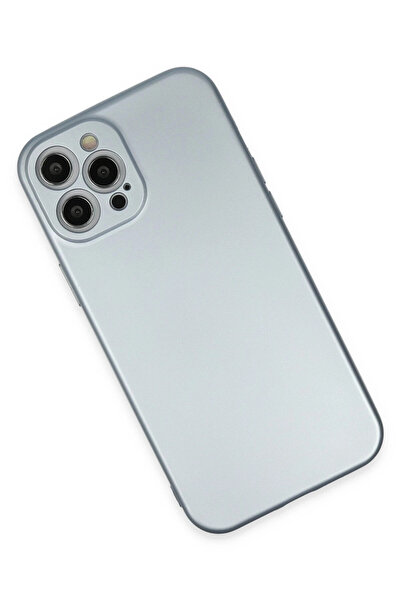 Epilons حافظة آيفون 12 من السيليكون المخملي الداخلي - سكاي