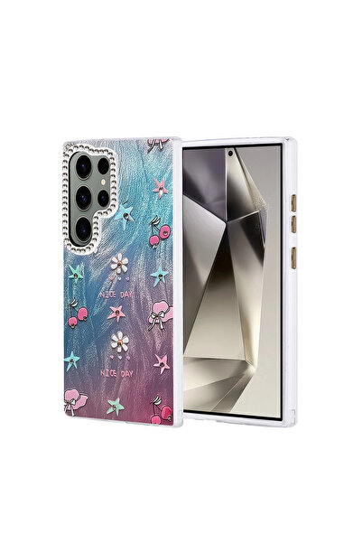 eco port Samsung Galaxy S24 Ultra Case Blade Mirrored Pattern Cover - Pattern 4