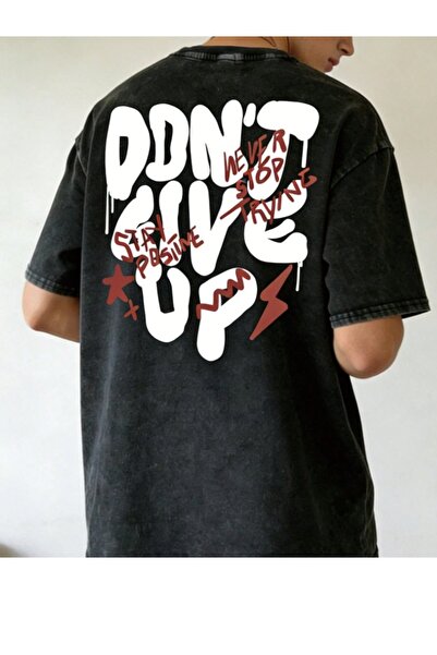 PENTHİLUS Acid-Washed Oversized Unisex T-Shirt - Washed Oversized T-Shirt