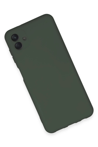 Epilons حافظة هاتف جالاكسي A04E من السيليكون المخملي الداخلي - أخضر داكن