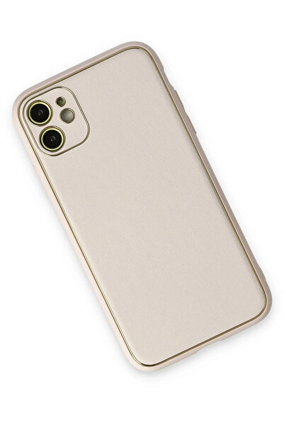 Najmaddin غطاء سيليكون من جلد كوكو لحافظة آيفون 12 من نيو فيس - أبيض