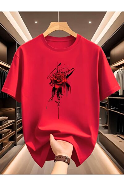 yombaa Rose Printed Short Sleeve T-Shirt