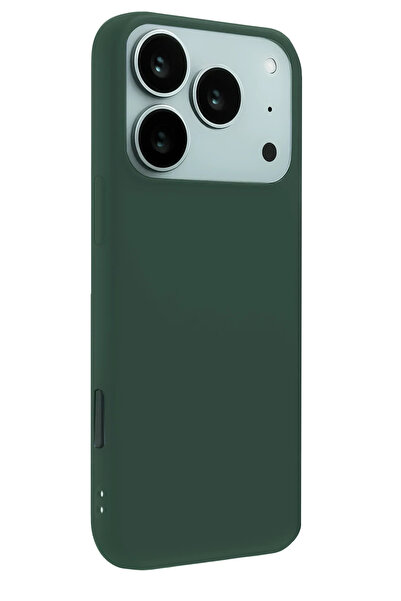 Epilons آيفون 17 نانو سيليكون مخملي - أخضر داكن