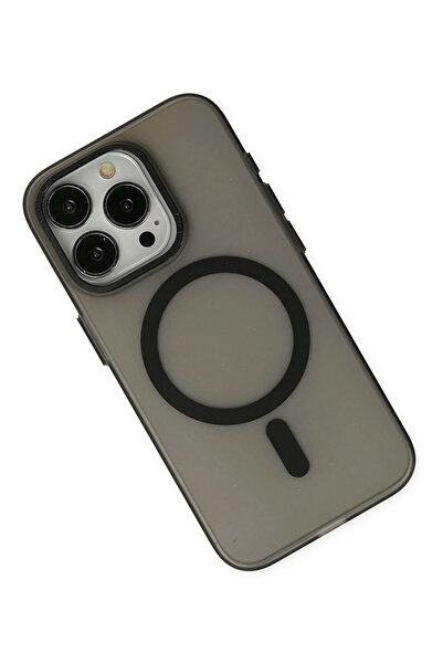 Epilons غطاء حماية لامع لهاتف آيفون 15 من لودوس مغناطيسي - أسود