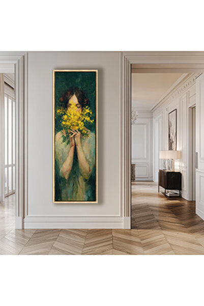 Tuba Decor Tek Parça Gerçek Ahşap dikey Panorama Çerçeveli Tablo