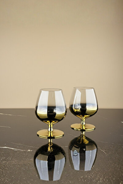 rova tr İpek Serisi Titanyum Kaplama Modern Cam Su Bardağı Premium Set - 6 Ki...