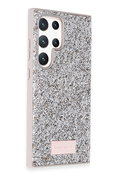 Najmaddin غطاء سامسونج جالاكسي S24 الترا برايت لامع من ون جيف - فضي