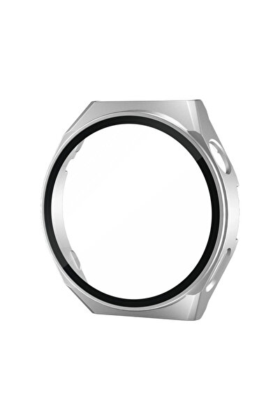 Najmaddin حافظة زجاجية جديدة لساعة هواوي GT3 Pro 46mm مع واقي شاشة - فضي