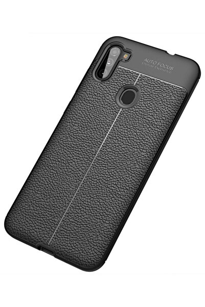 Najmaddin غطاء Newface لهاتف Samsung Galaxy A11 بتركيز تلقائي - أسود