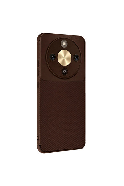 eco port Huawei Honor Magic 8 Lite Auto Focus Carbon Cover - Brown