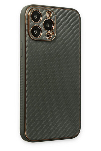 Najmaddin غطاء جديد لهاتف آيفون 13 برو ماكس من كوكو كربون سيليكون - مدخن