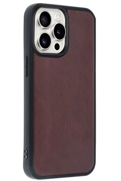 Najmaddin غطاء جلد أراس لـ Newface iPhone 14 Pro Max - بوردو