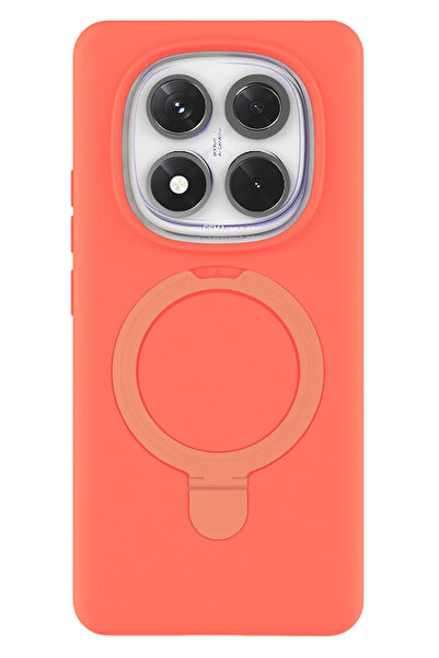 Epilons غطاء حماية ريدمي نوت 14 4G مع حامل ماج سيف - برتقالي