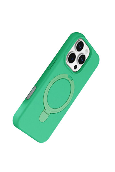 Epilons غطاء آيفون 16 ماج سيف مع حامل - أخضر