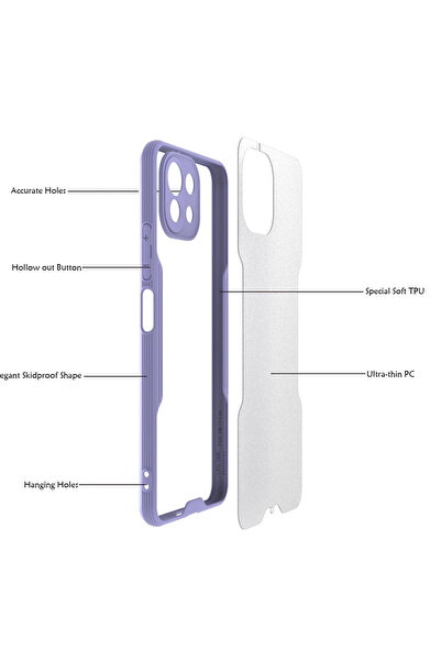 Epilons حافظة هاتف مي 11 لايت من السيليكون البلاتيني - أسود