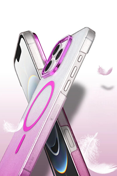 Epilons غطاء آيفون 16 اللامع بتقنية ماج سيف - وردي