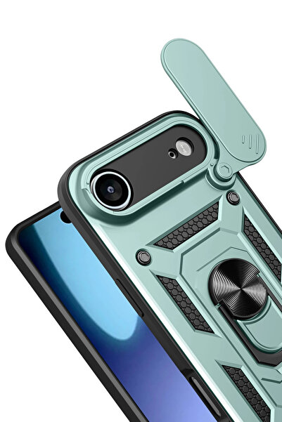 Epilons غطاء سيليكون لآيفون 17 إير مع حلقة للعدسة - أخضر