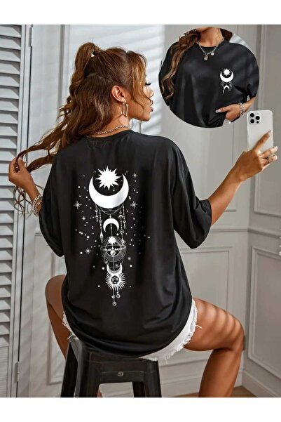 DİVİN Patterned Women's T-Shirt, Casual Graphic T-Shirt