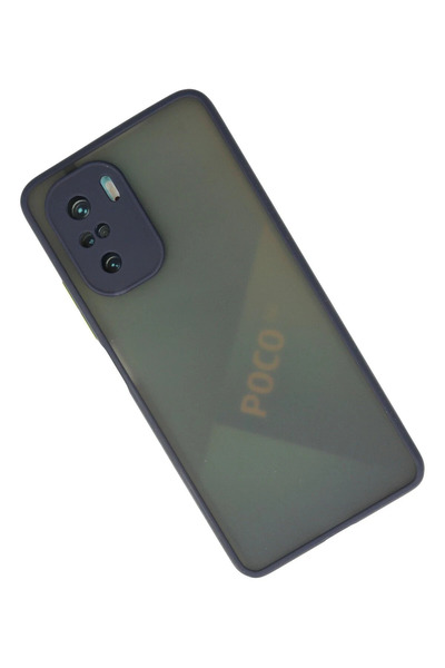 Epilons غطاء سيليكون مونتريال لهاتف بوكو اف 3 - أزرق داكن